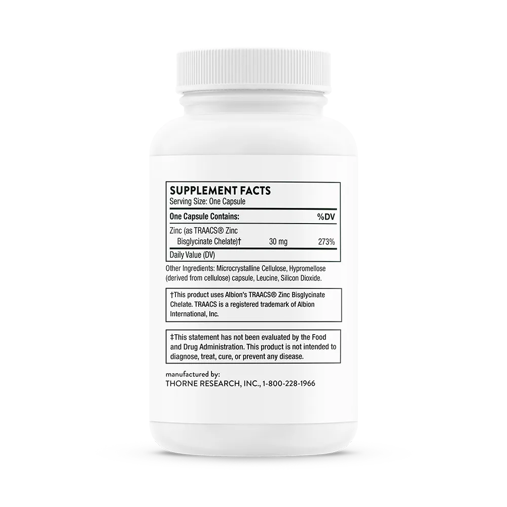Thorne Research Inc.-Zinc Bisglycinate 30 mg - NSF M291_2