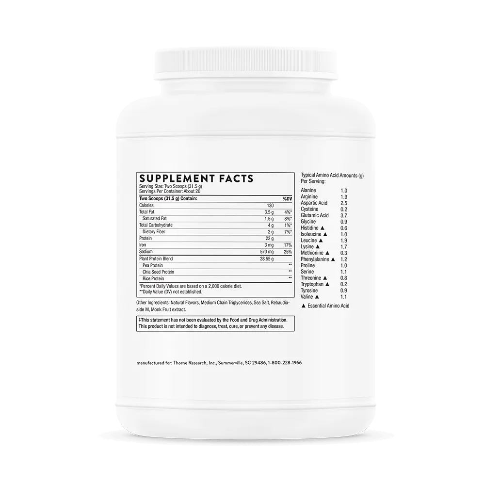 Thorne Research Inc.-Plant Protein Vanilla - NSF Certified for Sport_SP120_