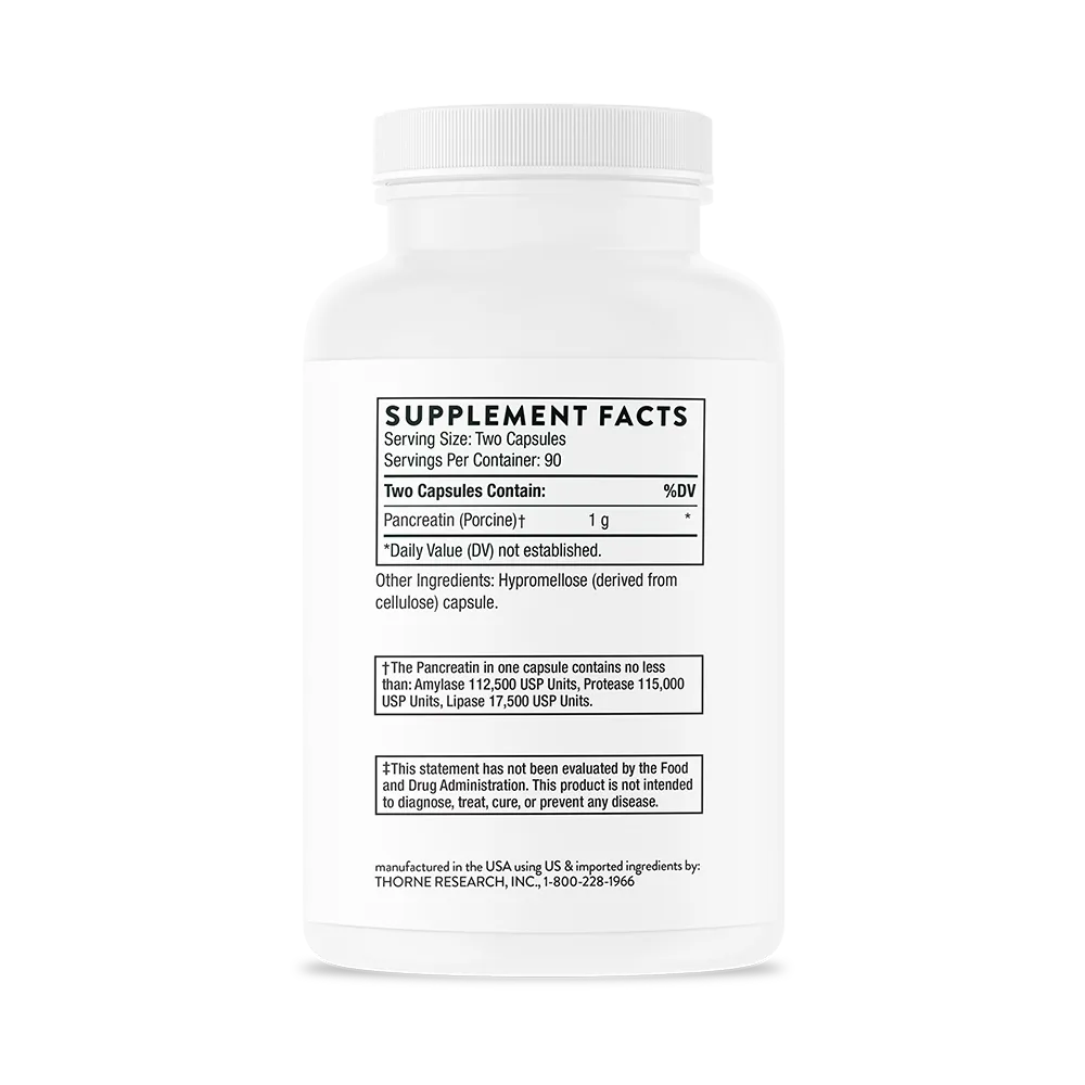 Thorne Research Inc.-Pancreatic Enzymes - NSF_SD401_