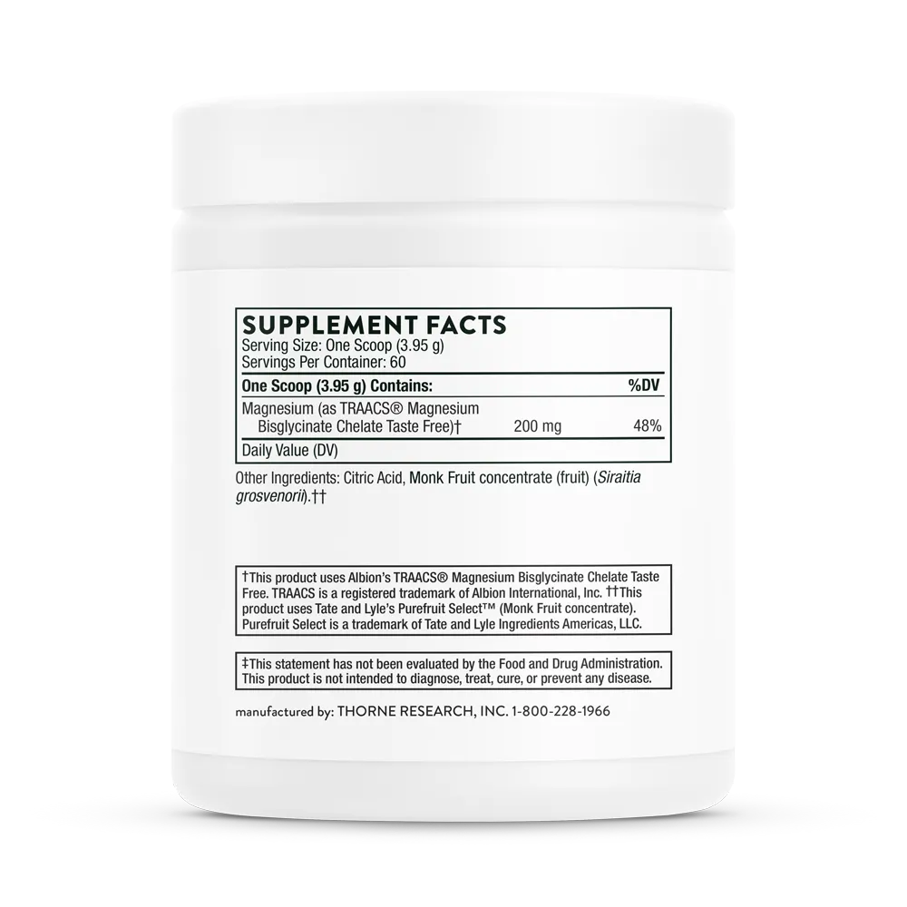 Thorne Research Inc.-Magnesium Bisglycinate - NSF Certified for Sport_M204_