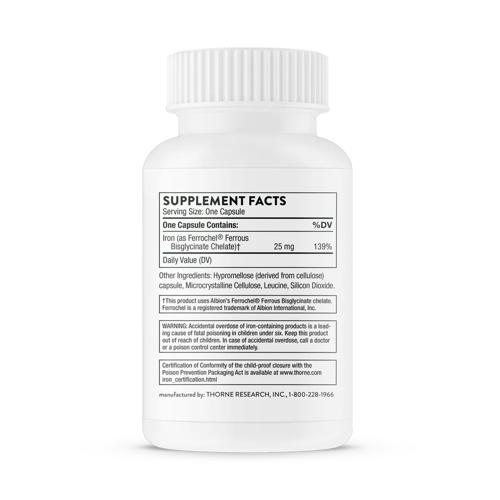 Thorne Research Inc.-Iron Bisglycinate - NSF Certified for Sport_M226_